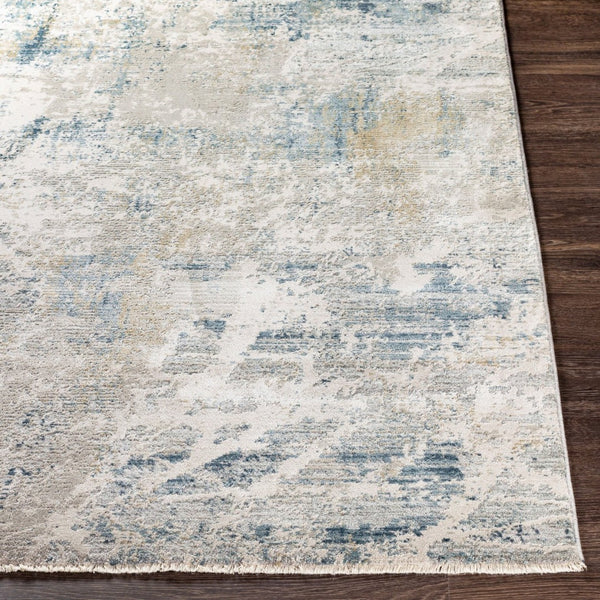 Livabliss Brunswick Geometric Fringe Area Rug Machine Woven Polypropylene for Large Living Rooms Pale Blue, Dust 7'10" x 10'2" BWK2306-710103