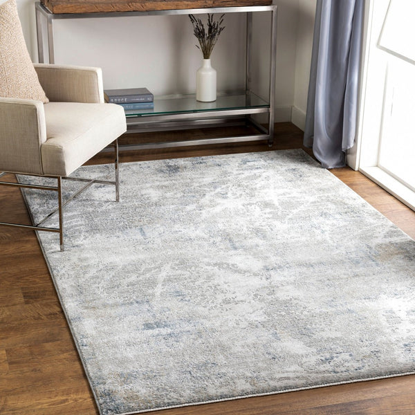 Livabliss Brunswick Geometric Fringe Area Rug Machine Woven Polypropylene for Large Living Rooms Pale Blue, Dust 7'10" x 10'2" BWK2306-710103