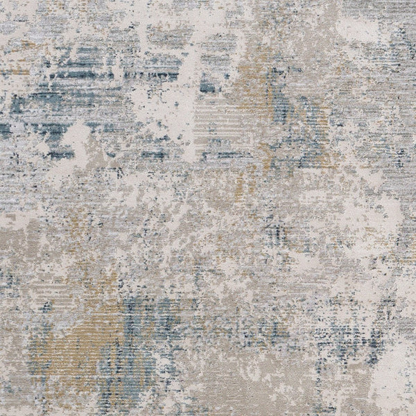 Livabliss Brunswick Geometric Fringe Area Rug Machine Woven Polypropylene for Large Living Rooms Pale Blue, Dust 7'10" x 10'2" BWK2306-710103