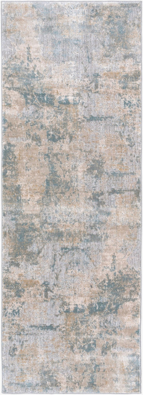 Livabliss Brunswick Geometric High Low Pile Area Rug Turkish Woven Polypropylene Living Room Floor Dusty Sage, Tau 2'7" x 7'3" BWK2307-2773