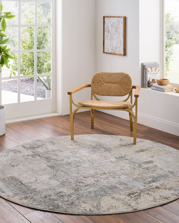 Livabliss Brunswick Geometric Machine Woven Area Rug with High Low Pile for Living Rooms Dusty Sage, Tau 7'10" x 7'10" BWK2308-710RD