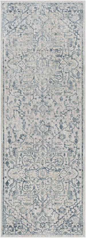 Livabliss Brunswick Medallion Area Rug with Tassel Fringe for Large Living or Dining Rooms Dusty Sage, Lig 2'7" x 7'3" BWK2310-2773