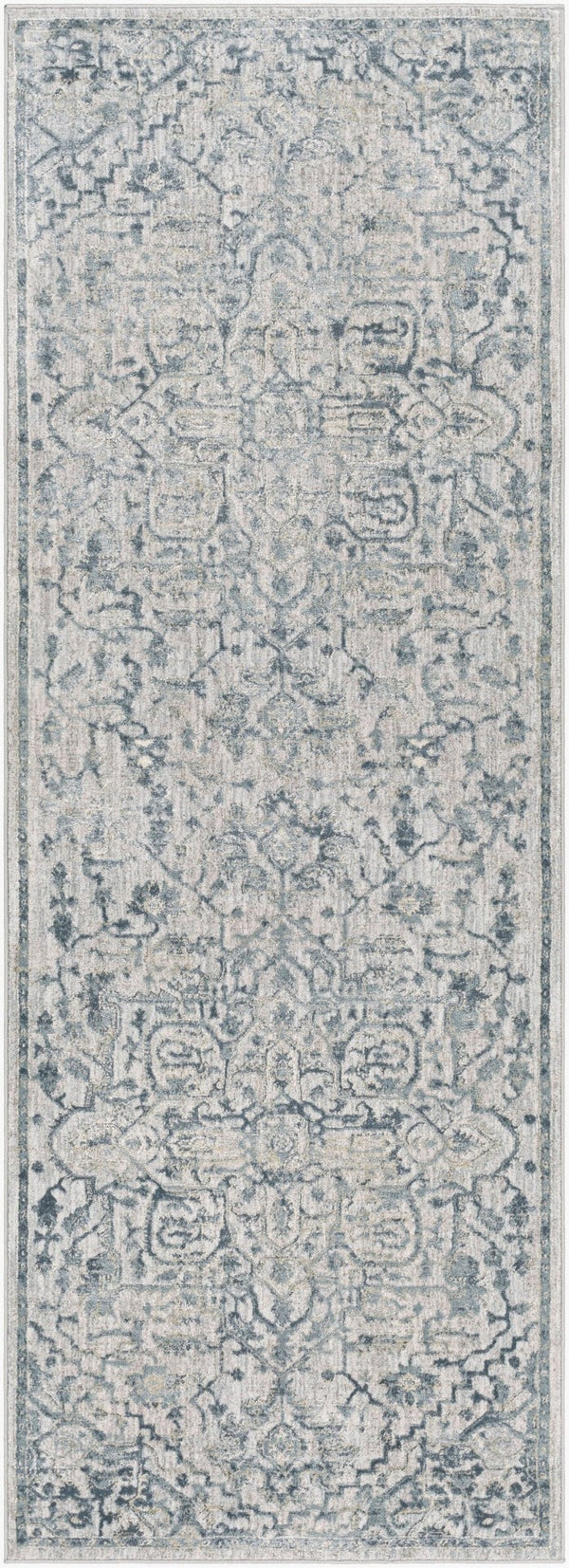 Livabliss Brunswick Medallion Area Rug with Tassel Fringe for Large Living or Dining Rooms Dusty Sage, Lig 2'7" x 7'3" BWK2310-2773