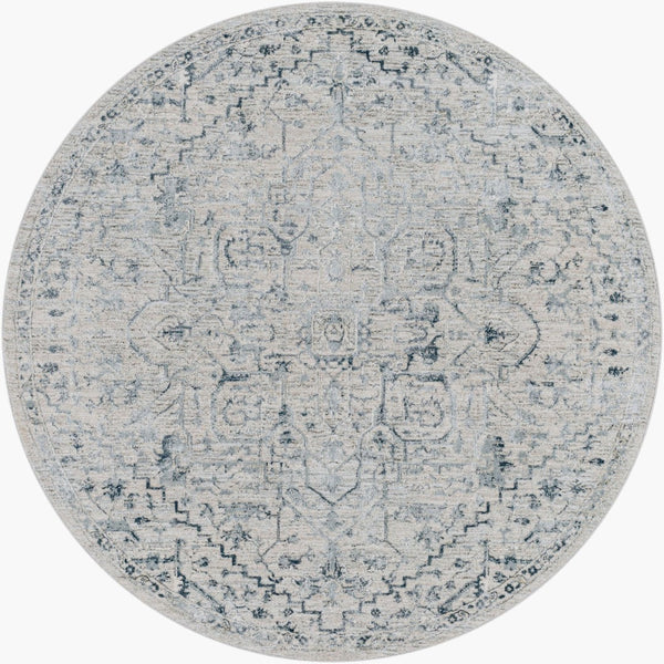 Livabliss Brunswick Medallion Area Rug with Tassel Fringe for Large Living or Dining Rooms Dusty Sage, Lig 5'3" x 5'3" BWK2310-53RD