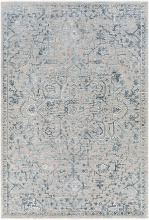 Livabliss Brunswick Medallion Area Rug with Tassel Fringe for Large Living or Dining Rooms Dusty Sage, Lig 5' x 7'5" BWK2310-575