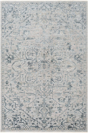 Livabliss Brunswick Medallion Area Rug with Tassel Fringe for Large Living or Dining Rooms Dusty Sage, Lig 6'7" x 9'6" BWK2310-6796