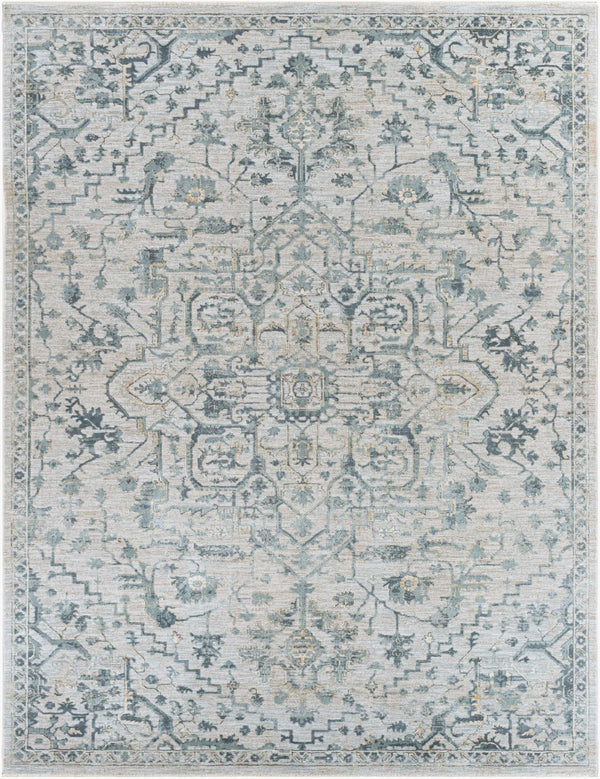 Livabliss Brunswick Medallion Area Rug with Tassel Fringe for Large Living or Dining Rooms Dusty Sage, Lig 7'10" x 10'2" BWK2310-710103