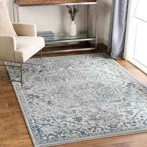Livabliss Brunswick Medallion Area Rug with Tassel Fringe for Large Living or Dining Rooms Dusty Sage, Lig 5' x 7'5" BWK2310-575
