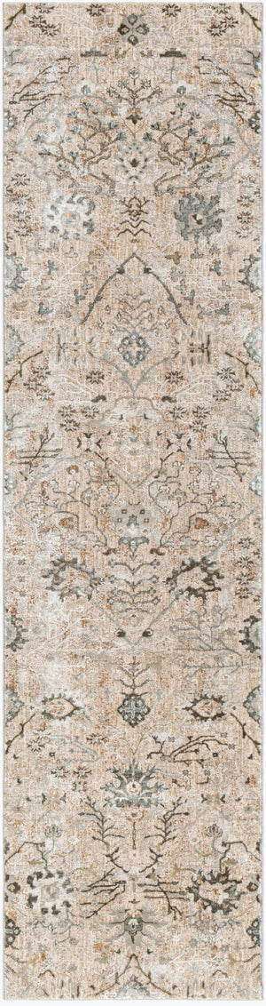 Livabliss Brunswick Traditional Fringe Area Rug Polypropylene Woven for Living and Dining Rooms Taupe, Light Be 2'7" x 10' BWK2311-2710