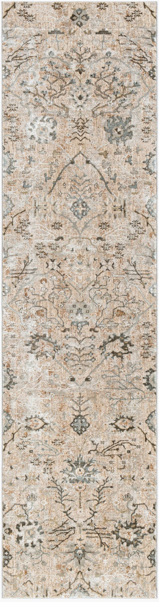 Livabliss Brunswick Traditional Fringe Area Rug Polypropylene Woven for Living and Dining Rooms Taupe, Light Be 2'7" x 10' BWK2311-2710