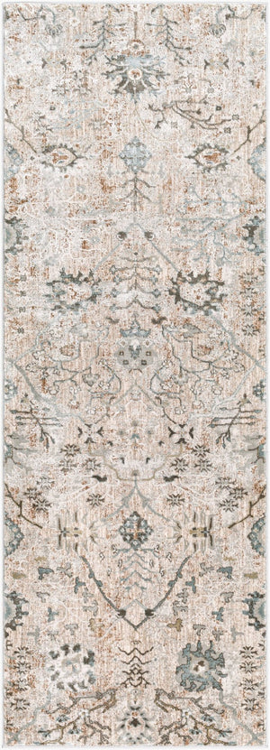 Livabliss Brunswick Traditional Fringe Area Rug Polypropylene Woven for Living and Dining Rooms Taupe, Light Be 2'7" x 7'3" BWK2311-2773