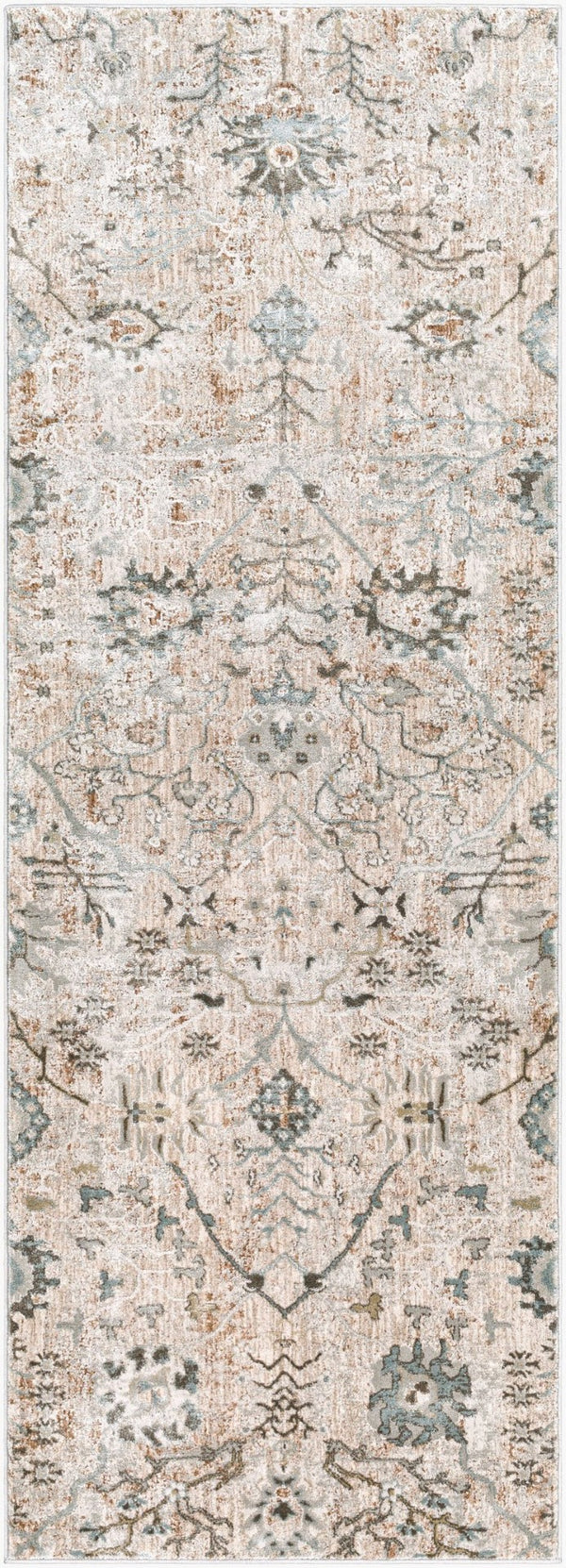 Livabliss Brunswick Traditional Fringe Area Rug Polypropylene Woven for Living and Dining Rooms Taupe, Light Be 2'7" x 7'3" BWK2311-2773