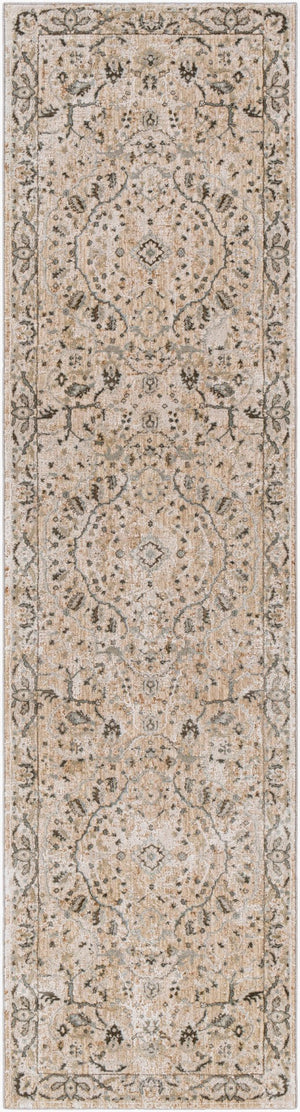Livabliss Brunswick Traditional Fringe Area Rug Polypropylene Blend for Large Living Rooms Light Beige, Ta 2'7" x 10' BWK2312-2710