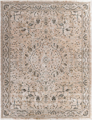 Livabliss Brunswick Traditional Fringe Area Rug Polypropylene Blend for Large Living Rooms Light Beige, Ta 7'10" x 10'2" BWK2312-710103