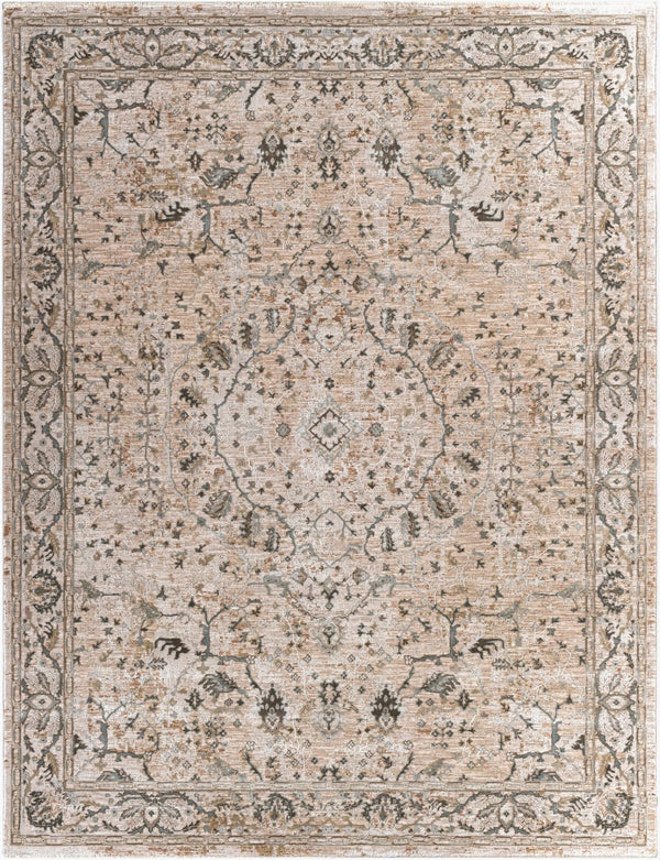 Livabliss Brunswick Traditional Fringe Area Rug Polypropylene Blend for Large Living Rooms Light Beige, Ta 7'10" x 10'2" BWK2312-710103