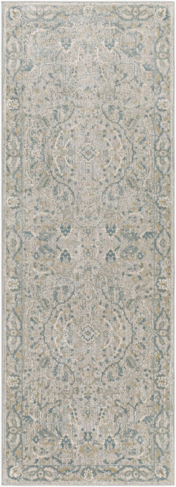 Livabliss Brunswick Traditional Fringe Area Rug Polypropylene Blend for Formal Living Dining Rooms Light Beige, Ta 2'7" x 7'3" BWK2313-2773