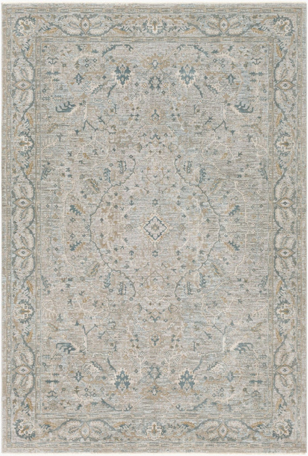 Livabliss Brunswick Traditional Fringe Area Rug Polypropylene Blend for Formal Living Dining Rooms Light Beige, Ta 6'7" x 9'6" BWK2313-6796