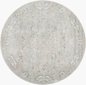 Livabliss Brunswick Traditional Fringe Area Rug Polypropylene Blend for Formal Living Dining Rooms Light Beige, Ta 6'7" x 6'7" BWK2313-67RD