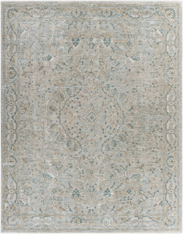 Livabliss Brunswick Traditional Fringe Area Rug Polypropylene Blend for Formal Living Dining Rooms Light Beige, Ta 7'10" x 10'2" BWK2313-710103