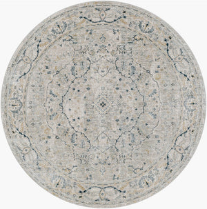 Livabliss Brunswick Traditional Fringe Area Rug Polypropylene Blend for Large Living Spaces Deep Teal, Dust 7'10" x 7'10" BWK2314-710RD