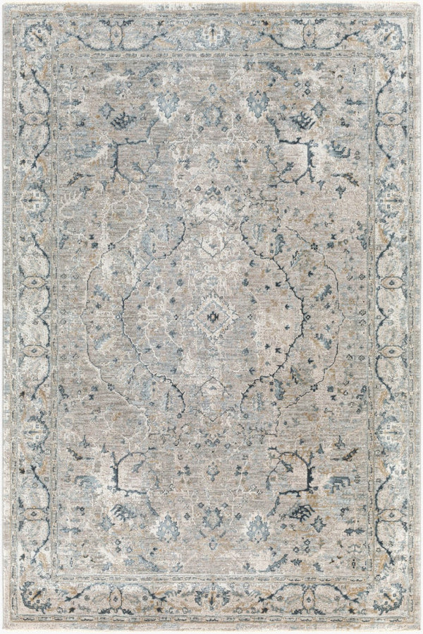 Livabliss Brunswick Traditional Fringe Area Rug Polypropylene Blend for Large Living Spaces Deep Teal, Dust 10' x 13'11" BWK2314-1014