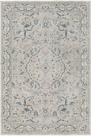 Livabliss Brunswick Traditional Fringe Area Rug Polypropylene Blend for Large Living Spaces Deep Teal, Dust 6'7" x 9'6" BWK2314-6796