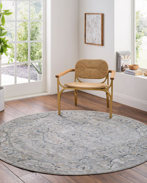 Livabliss Brunswick Traditional Fringe Area Rug Polypropylene Blend for Large Living Spaces Deep Teal, Dust 7'10" x 7'10" BWK2314-710RD
