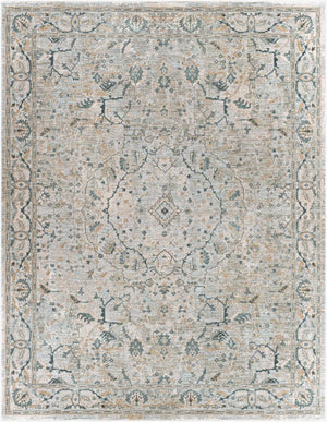 Livabliss Brunswick Traditional Fringe Area Rug Polypropylene Blend for Large Living Spaces Deep Teal, Dust 7'10" x 10'2" BWK2314-710103