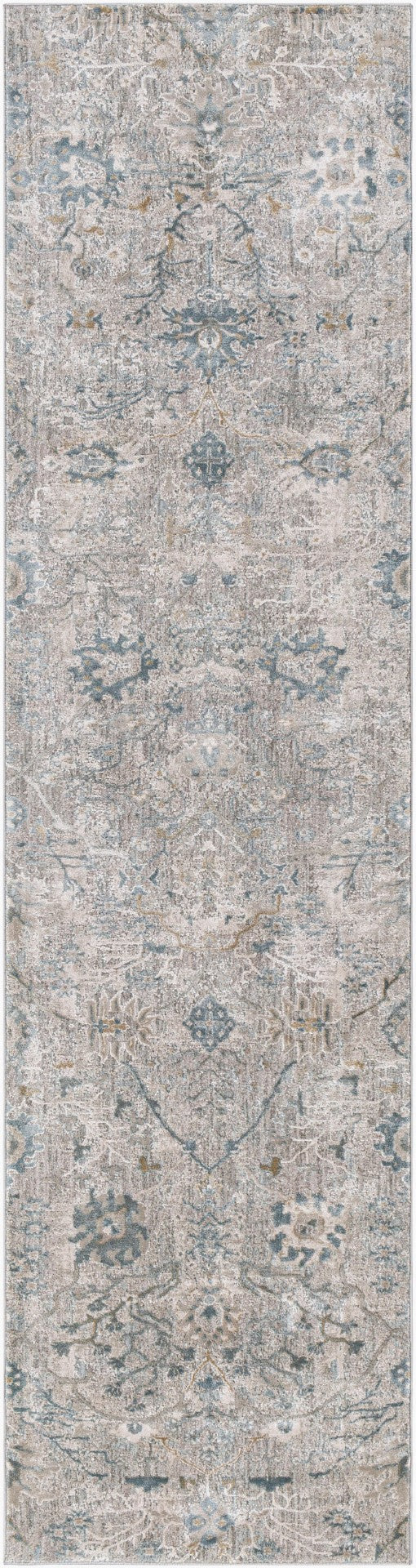 Livabliss Brunswick Traditional Fringe Area Rug Plush Polypropylene Blend for Large Living Rooms Dusty Sage, Lig 2'7" x 10' BWK2315-2710