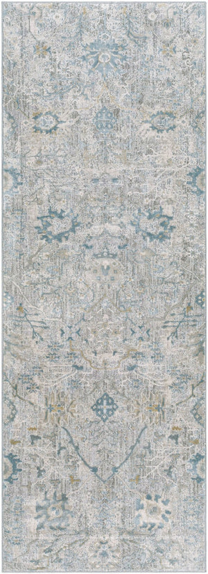 Livabliss Brunswick Traditional Fringe Area Rug Plush Polypropylene Blend for Large Living Rooms Dusty Sage, Lig 2'7" x 7'3" BWK2315-2773