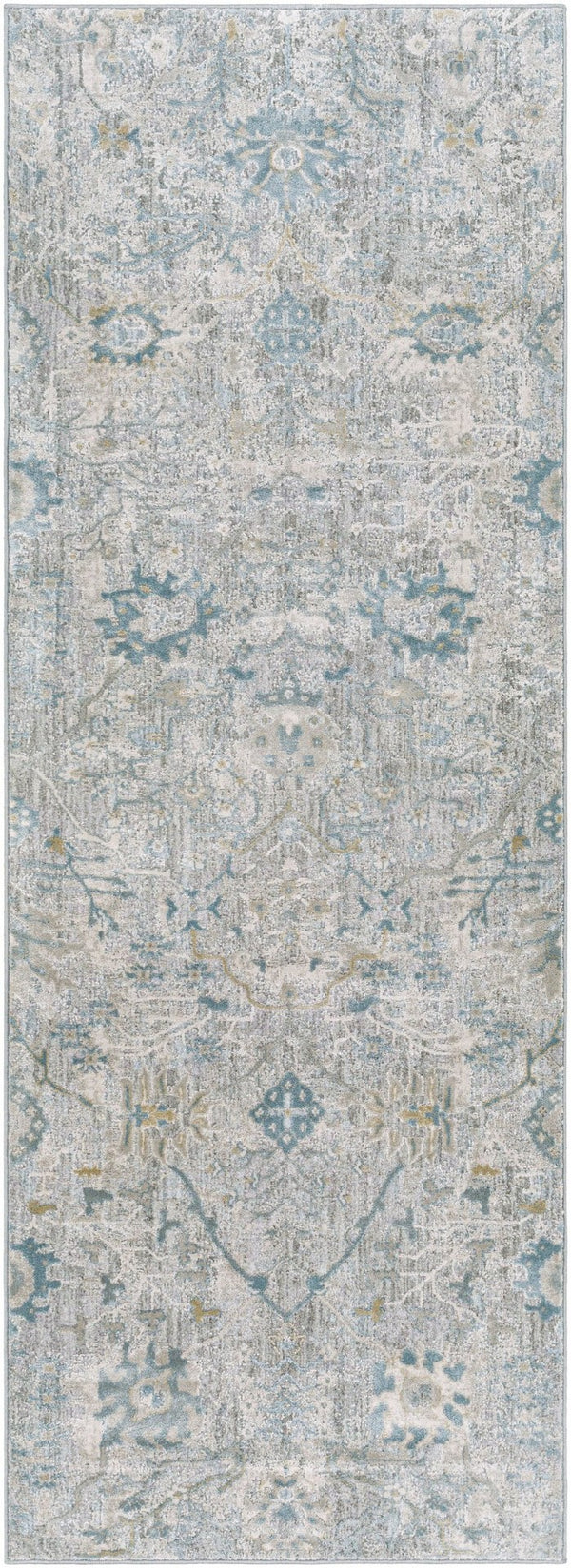 Livabliss Brunswick Traditional Fringe Area Rug Plush Polypropylene Blend for Large Living Rooms Dusty Sage, Lig 2'7" x 7'3" BWK2315-2773