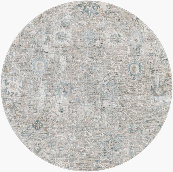 Livabliss Brunswick Traditional Fringe Area Rug Plush Polypropylene Blend for Large Living Rooms Dusty Sage, Lig 7'10" x 7'10" BWK2315-710RD