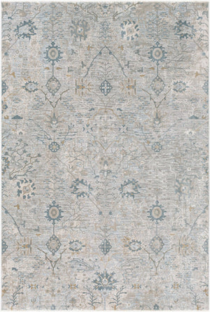 Livabliss Brunswick Traditional Fringe Area Rug Plush Polypropylene Blend for Large Living Rooms Dusty Sage, Lig 6'7" x 9'6" BWK2315-6796