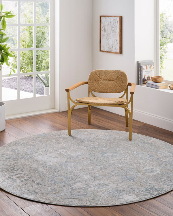 Livabliss Brunswick Traditional Fringe Area Rug Plush Polypropylene Blend for Large Living Rooms Dusty Sage, Lig 7'10" x 7'10" BWK2315-710RD