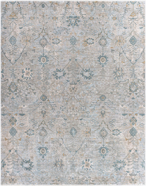 Livabliss Brunswick Traditional Fringe Area Rug Plush Polypropylene Blend for Large Living Rooms Dusty Sage, Lig 7'10" x 10'2" BWK2315-710103