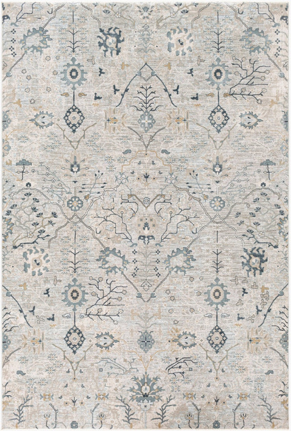 Livabliss Brunswick Traditional Fringe Area Rug Woven Polypropylene Blend for Living Room Entryway Dusty Sage, Lig 6'7" x 9'6" BWK2316-6796