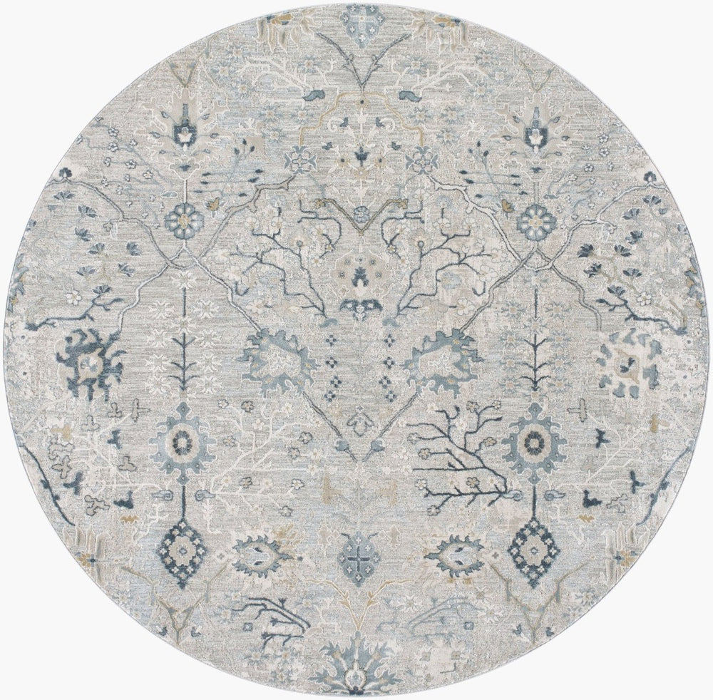 Livabliss Brunswick Traditional Fringe Area Rug Woven Polypropylene Blend for Living Room Entryway Dusty Sage, Lig 6'7" x 6'7" BWK2316-67RD