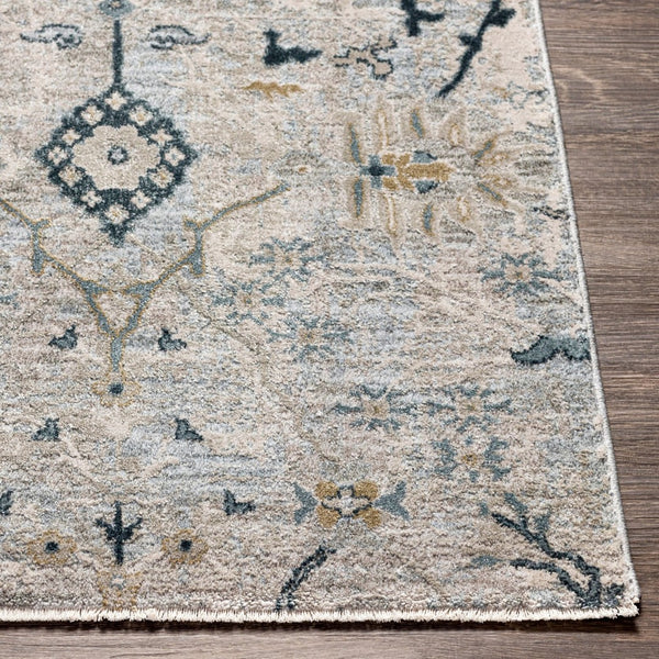 Livabliss Brunswick Traditional Fringe Area Rug Woven Polypropylene Blend for Living Room Entryway Dusty Sage, Lig 5'3" x 5'3" BWK2316-53RD