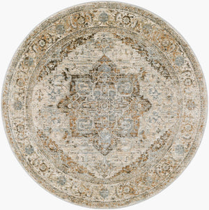 Livabliss Brunswick Traditional Medallion Area Rug with Tassel Fringe for Living and Dining Rooms Dusty Sage, Cha 7'10" x 7'10" BWK2318-710RD