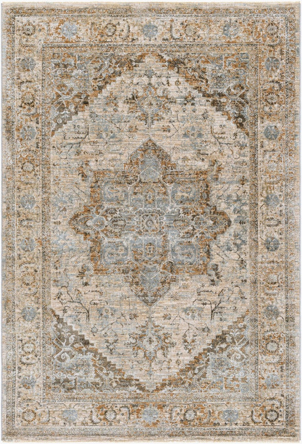 Livabliss Brunswick Traditional Medallion Area Rug with Tassel Fringe for Living and Dining Rooms Dusty Sage, Cha 2'7" x 3'11" BWK2318-274