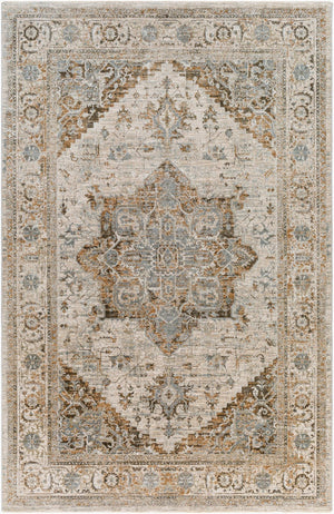 Livabliss Brunswick Traditional Medallion Area Rug with Tassel Fringe for Living and Dining Rooms Dusty Sage, Cha 6'7" x 9'6" BWK2318-6796