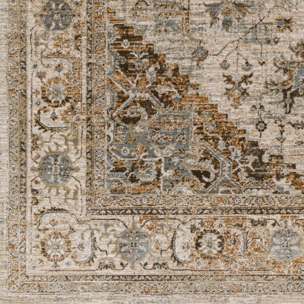 Livabliss Brunswick Traditional Medallion Area Rug with Tassel Fringe for Living and Dining Rooms Dusty Sage, Cha 2'7" x 3'11" BWK2318-274
