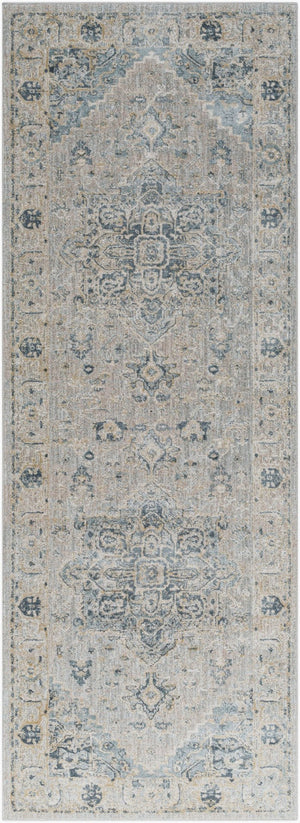 Livabliss Brunswick Medallion Area Rug Turkey Woven Polypropylene Formal Living Room Floor Dusty Sage, Tau 2'7" x 7'3" BWK2319-2773