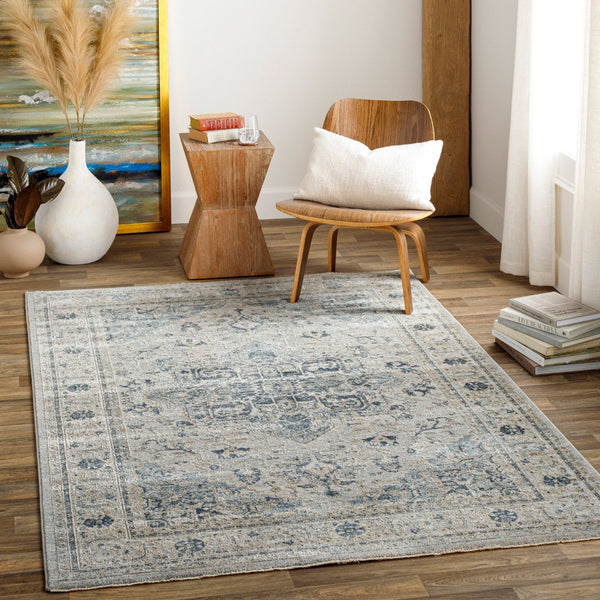 Livabliss Brunswick Medallion Area Rug Turkey Woven Polypropylene Formal Living Room Floor Dusty Sage, Tau 2' x 2'11" BWK2319-23