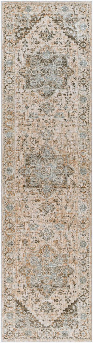 Livabliss Brunswick Traditional Fringe Area Rug Polypropylene Blend for Large Living Spaces Light Beige, Ta 2'7" x 10' BWK2320-2710