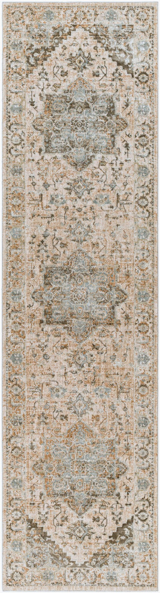 Livabliss Brunswick Traditional Fringe Area Rug Polypropylene Blend for Large Living Spaces Light Beige, Ta 2'7" x 10' BWK2320-2710