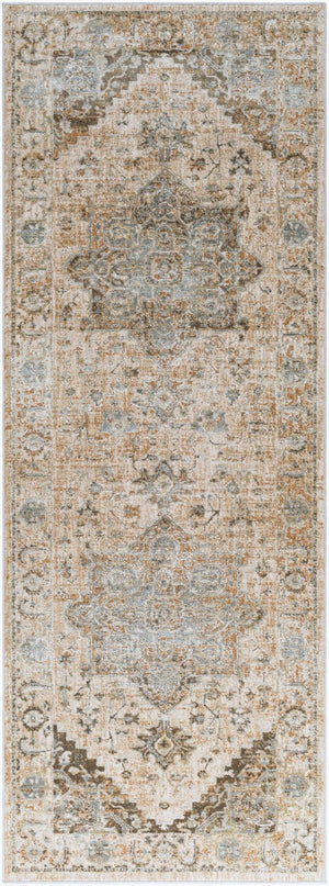 Livabliss Brunswick Traditional Fringe Area Rug Polypropylene Blend for Large Living Spaces Light Beige, Ta 2'7" x 7'3" BWK2320-2773