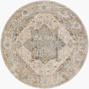 Livabliss Brunswick Traditional Fringe Area Rug Polypropylene Blend for Large Living Spaces Light Beige, Ta 6'7" x 6'7" BWK2320-67RD