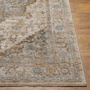Livabliss Brunswick Traditional Fringe Area Rug Polypropylene Blend for Large Living Spaces Light Beige, Ta 7'10" x 7'10" BWK2320-710RD