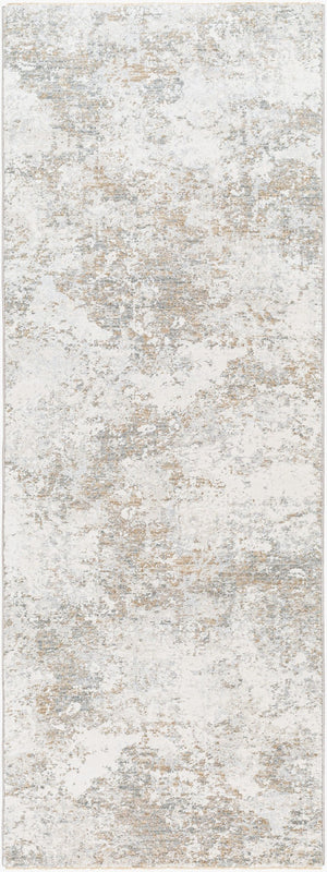 Livabliss Brunswick Geometric Area Rug Machine Woven Polypropylene Blend for Large Living Rooms Cream, Blue 2'7" x 10' BWK2322-2710